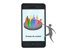 Les groupes de soutien en ligne apportent des bénéfices pour leurs membres en termes de bien-être, de santé psychologique et de qualité de vie. Illustration par Amélie Saint-Léger Les groupes de soutien en ligne apportent des bénéfices pour leurs membres en termes de bien-être, de santé psychologique et de qualité de vie. Illustration par Amélie Saint-Léger