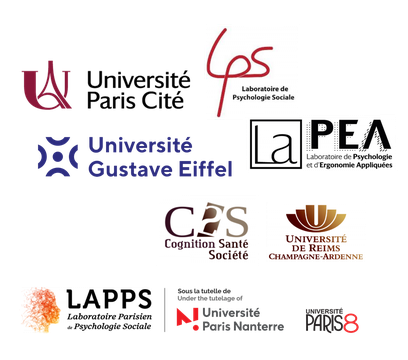 Université Paris Cité, Laboratoire de Psychologie Sociale, Université Gustave Eiffel, LaPEA, Cognition Santé Société, Université de Reims Champagne-Ardenne, LAPPS, Université Paris Nanterre, Université Paris 8